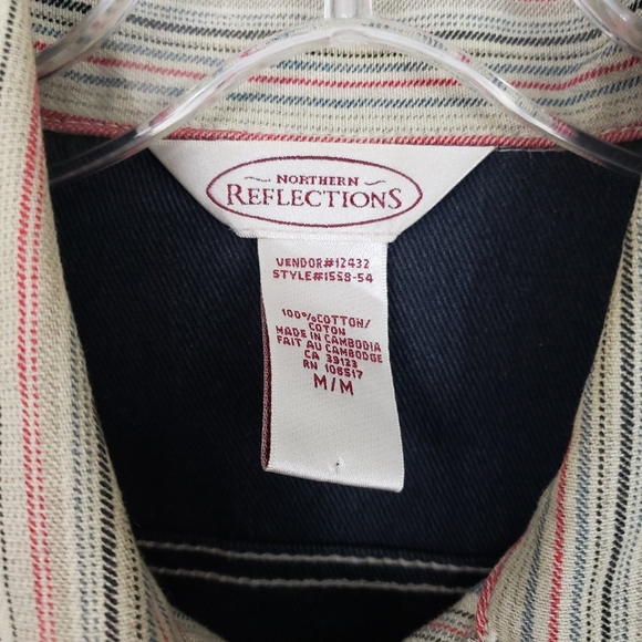 Northern Reflections Vintage Y2K Trucker Jacket-stripe - Picture 6 of 6